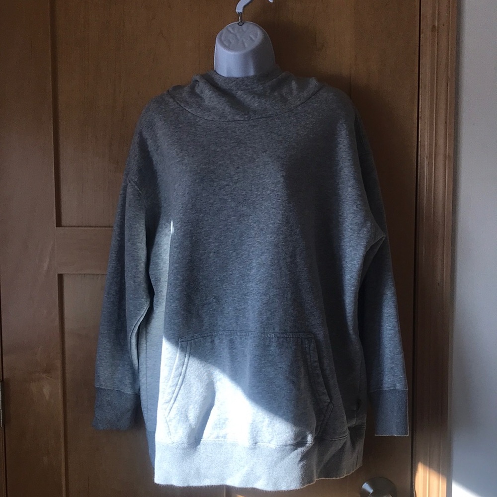 Size M grey mock neck hoodie